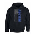 thumbnail image 1 of Awkward Styles Unisex Autism Awareness American Flag Graphic Hoodie Tops, 1 of 5