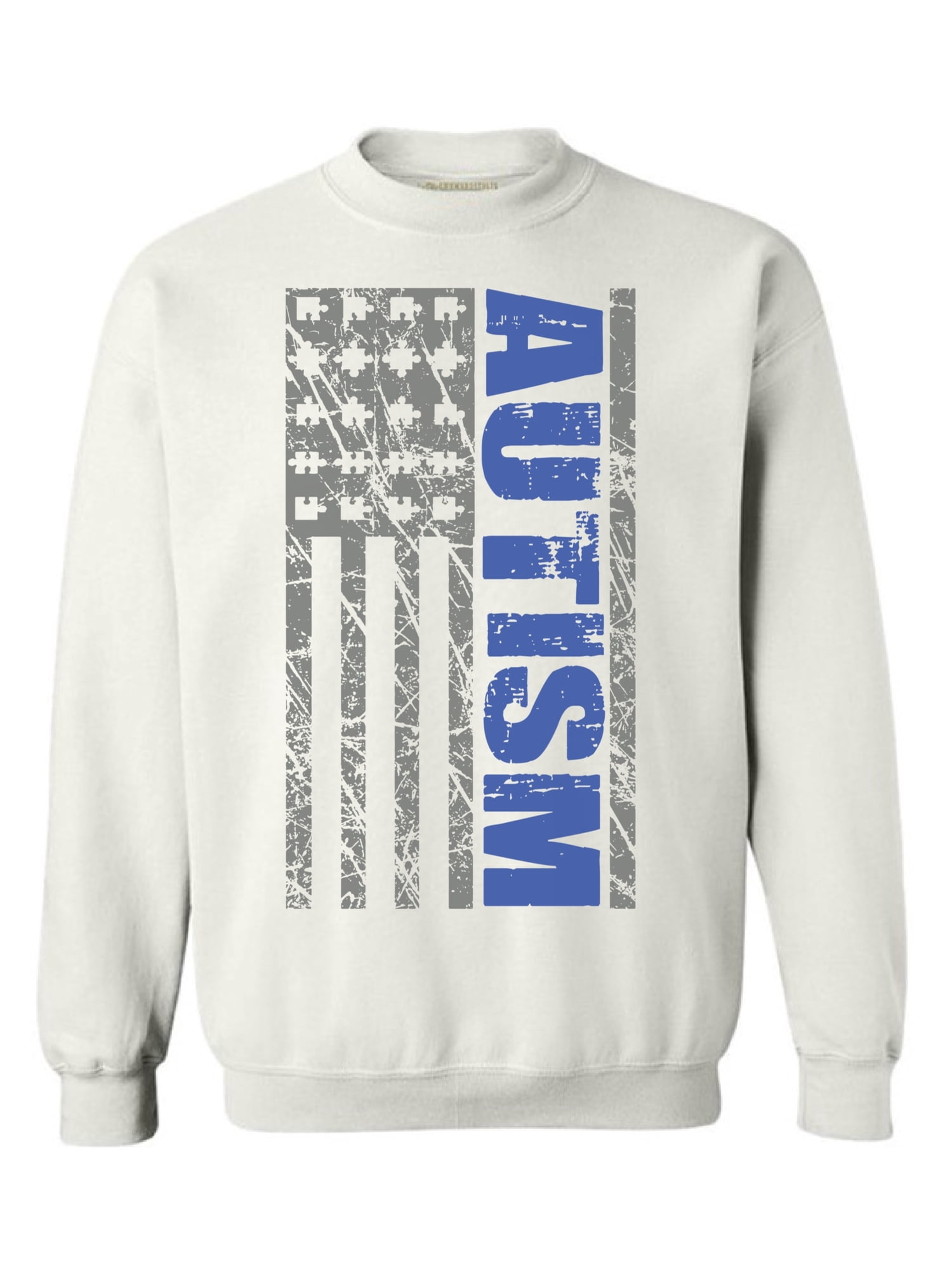 Awkward Styles Unisex Autism Awareness American Flag Graphic Sweatshirt ...
