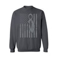 thumbnail image 1 of Awkward Styles Unisex Brain Cancer Awareness Graphic Sweatshirt Tops Gray Ribbon, 1 of 5