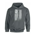 thumbnail image 1 of Awkward Styles Unisex Brain Cancer Graphic Hoodie Tops Distressed American Flag Fight Gray Ribbon, 1 of 5