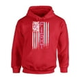 thumbnail image 1 of Awkward Styles Unisex Breast Cancer American Flag Distressed Graphic Hoodie Tops Fight Pink Ribbon, 1 of 5