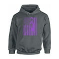 thumbnail image 1 of Awkward Styles Unisex Cancer Awareness Graphic Hoodie Tops Purple Ribbon, 1 of 5