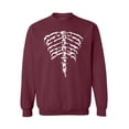 thumbnail image 1 of Awkward Styles Unisex Halloween Graphic Sweatshirt Tops Ribcage Halloween Skeleton, 1 of 5