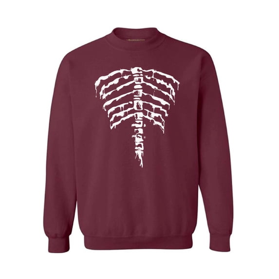 Awkward Styles Unisex Halloween Graphic Sweatshirt Tops Ribcage Halloween Skeleton