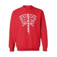 thumbnail image 1 of Awkward Styles Unisex Halloween Graphic Sweatshirt Tops Ribcage Halloween Skeleton, 1 of 5