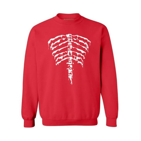 Awkward Styles Unisex Halloween Graphic Sweatshirt Tops Ribcage Halloween Skeleton