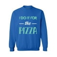 thumbnail image 1 of Awkward Styles Unisex I Do It For the Pizza Graphic Sweatshirt Tops GYM Funny Workout Saying, 1 of 5