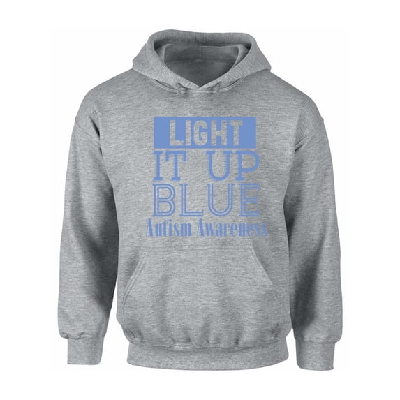 Awkward Styles Unisex Light It Up Blue Support Graphic Hoodie Tops for Autism Awareness