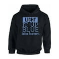 thumbnail image 1 of Awkward Styles Unisex Light It Up Blue Support Graphic Hoodie Tops for Autism Awareness, 1 of 5