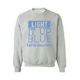thumbnail image 1 of Awkward Styles Unisex Light It Up Blue Support Graphic Sweatshirt Tops for Autism Awareness, 1 of 5
