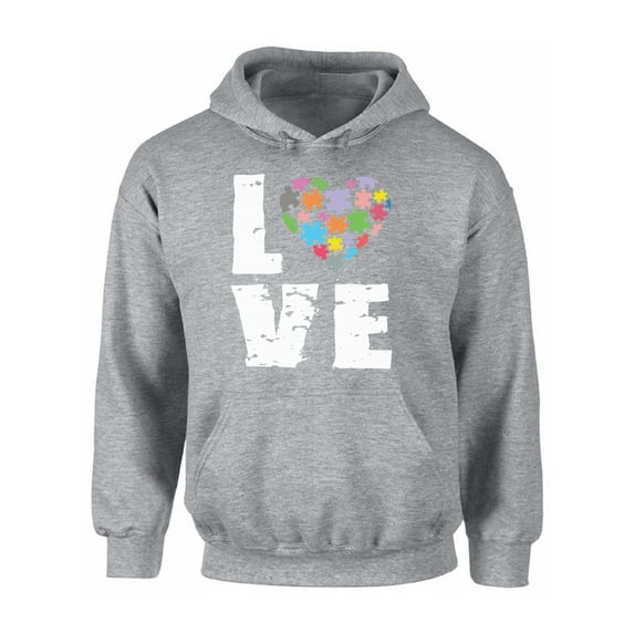 Awkward Styles Unisex Love Puzzles Autism Awareness Graphic Hoodie Tops Autistic Support