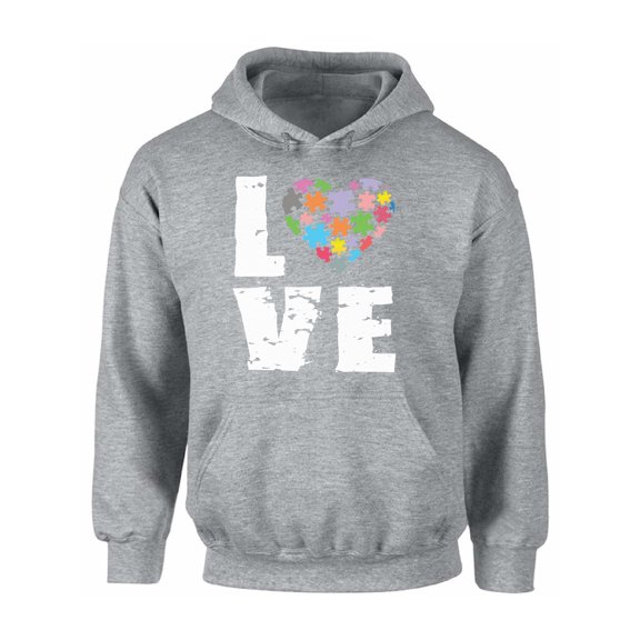 Awkward Styles Unisex Love Puzzles Autism Awareness Graphic Hoodie Tops Autistic Support