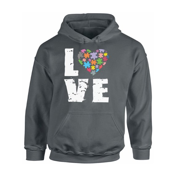 Awkward Styles Unisex Love Puzzles Autism Awareness Graphic Hoodie Tops Autistic Support