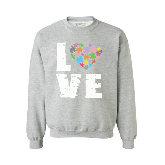 Awkward Styles Unisex Love Puzzles Autism Awareness Graphic Sweatshirt Tops Autistic Support