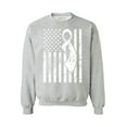 thumbnail image 1 of Awkward Styles Unisex Lung Cancer Awareness Graphic Sweatshirt Tops White Ribbon, 1 of 5
