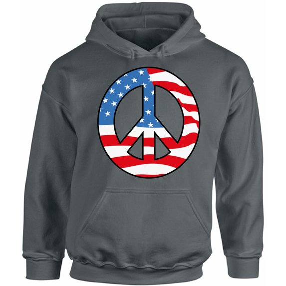 Awkward Styles Unisex Peace Flag Patriotic Graphic Hoodie Tops American Flag Peace Sign