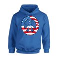 thumbnail image 1 of Awkward Styles Unisex Peace Flag Patriotic Graphic Hoodie Tops American Flag Peace Sign, 1 of 5