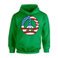 thumbnail image 1 of Awkward Styles Unisex Peace Flag Patriotic Graphic Hoodie Tops American Flag Peace Sign, 1 of 5