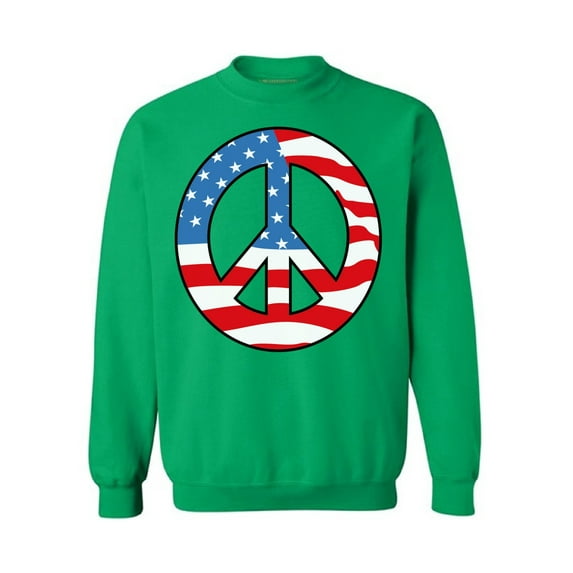 Awkward Styles Unisex Peace Flag Patriotic Graphic Sweatshirt Tops American Flag Peace Sign