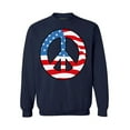 thumbnail image 1 of Awkward Styles Unisex Peace Flag Patriotic Graphic Sweatshirt Tops American Flag Peace Sign, 1 of 5