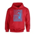 thumbnail image 1 of Awkward Styles Unisex Prostate Cancer Awareness Graphic Hoodie Tops Light Blue Ribbon, 1 of 5