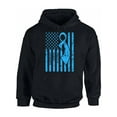 thumbnail image 1 of Awkward Styles Unisex Prostate Cancer Awareness Graphic Hoodie Tops Light Blue Ribbon, 1 of 5