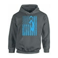 thumbnail image 1 of Awkward Styles Unisex Prostate Cancer Awareness Graphic Hoodie Tops Light Blue Ribbon, 1 of 5
