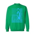 thumbnail image 1 of Awkward Styles Unisex Prostate Cancer Awareness Graphic Sweatshirt Tops Light Blue Ribbon, 1 of 5