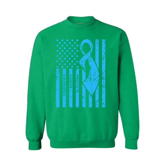 Awkward Styles Unisex Prostate Cancer Awareness Graphic Sweatshirt Tops Light Blue Ribbon