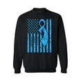 thumbnail image 1 of Awkward Styles Unisex Prostate Cancer Awareness Graphic Sweatshirt Tops Light Blue Ribbon, 1 of 5