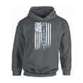thumbnail image 1 of Awkward Styles Unisex Prostate Cancer Distressed American Flag Graphic Hoodie Tops Fight Blue Ribbon, 1 of 5