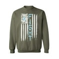 thumbnail image 1 of Awkward Styles Unisex Prostate Cancer Distressed American Flag Graphic Sweatshirt Tops Fight Blue Ribbon, 1 of 5