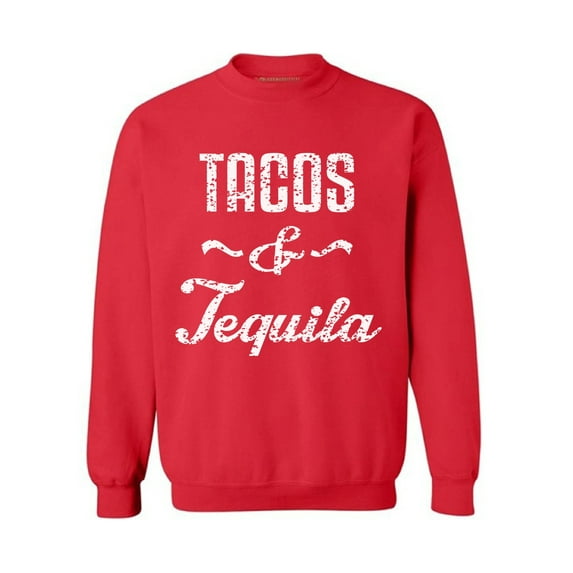 Awkward Styles Unisex Tacos & Tequila Graphic Sweatshirt Tops Taco Mexican Drinking Party Gift