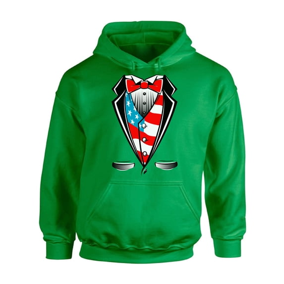 Awkward Styles Unisex Tuxedo American Flag Graphic Hoodie Tops USA Patriotic