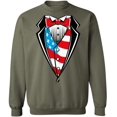 thumbnail image 1 of Awkward Styles Unisex Tuxedo American Flag Graphic Sweatshirt Tops USA Patriotic, 1 of 5
