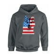 thumbnail image 1 of Awkward Styles Unisex USA Flag American Husky Dog Lover`s Graphic Hoodie Tops Independence Day, 1 of 5