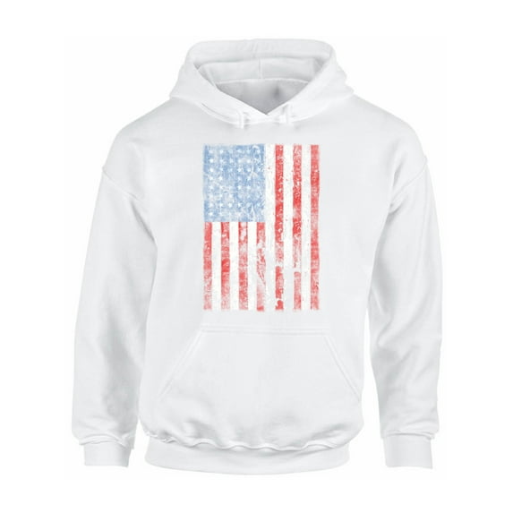 Awkward Styles Unisex USA Flag Distressed Graphic Hoodie Tops 4th of July Independence Day