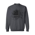 thumbnail image 1 of Awkward Styles Unisex USA Flag Graphic Sweatshirt Tops Black and White Patriotic, 1 of 5