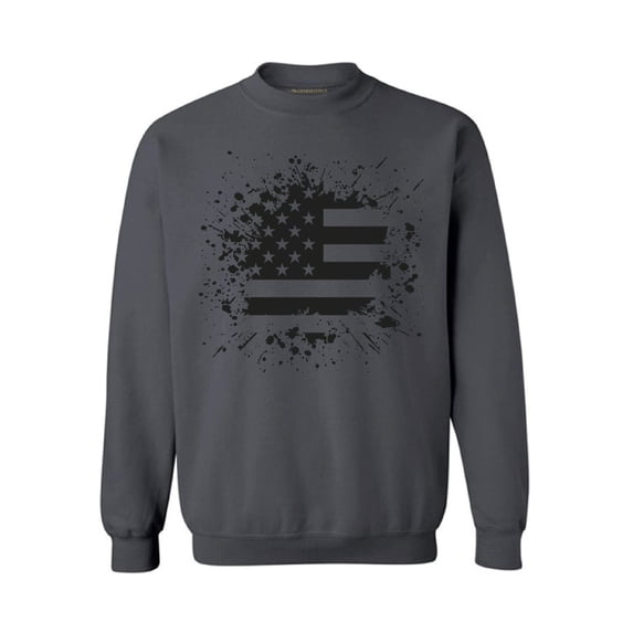 Awkward Styles Unisex USA Flag Graphic Sweatshirt Tops Black and White Patriotic