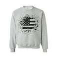 thumbnail image 1 of Awkward Styles Unisex USA Flag Graphic Sweatshirt Tops Black and White Patriotic, 1 of 5