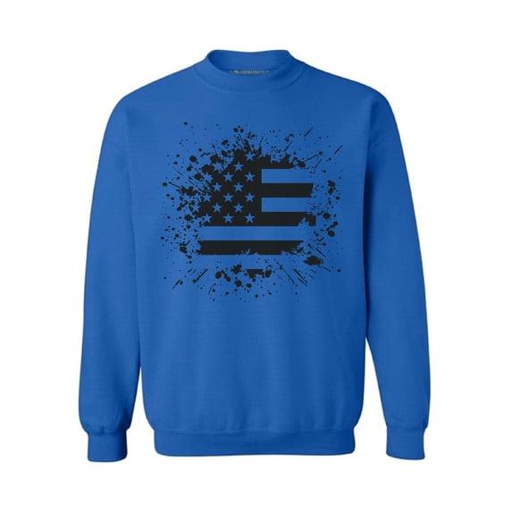 Awkward Styles Unisex USA Flag Graphic Sweatshirt Tops Black and White Patriotic