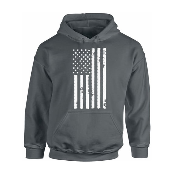 Awkward Styles Unisex USA Flag Patriotic Graphic Hoodie Tops White Independence Day 4th of July