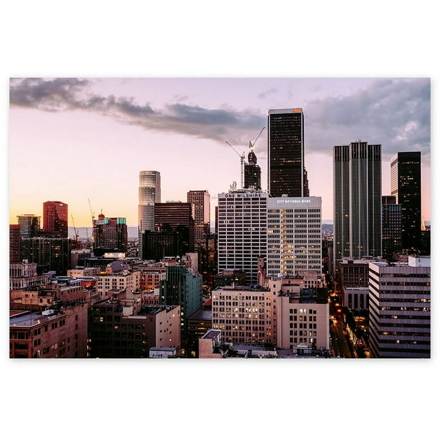 Awkward Styles Urban Poster Collection Urban Wall Art Los Angeles Unframed Artwork LA Poster Decor Los Angeles Cityscape Evening in LA Printed Decor LA Photo Prints LA Cityscape Poster Wall Art