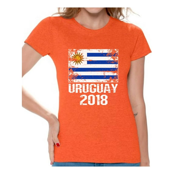 Awkward Styles Uruguay 2018 Shirt for Women Uruguayans Flag Gifts Soccer Tshirt