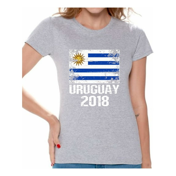 Awkward Styles Uruguay 2018 Shirt for Women Uruguayans Flag Gifts Soccer Tshirt