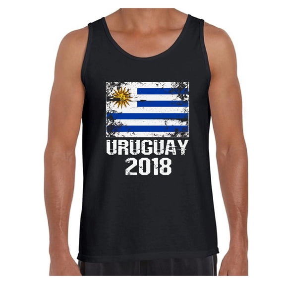 Awkward Styles Uruguay 2018 Tank Top for Men Uruguayans Flag Soccer Muscle Shirt