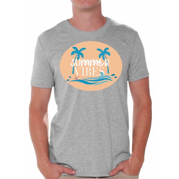 Awkward Styles Vacay Vibes Shirt for Men Summer Vibes Mens Shirts Beach Clothes for Men Palms T-Shirt Vacay Vibes Tshirt for Men Beach Gifts Summer Shirts Summer Vibes Clothing Collection for Men