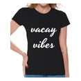 thumbnail image 1 of Awkward Styles Vacay Vibes Shirt Women's Summer Vacation Tshirt Vacay Mode T-Shirt Beach Party Outfit Funny Summer Gifts for Her Vacation Shirts for Women On Vacation T-Shirt Beach Women's Tshirt, 1 of 4