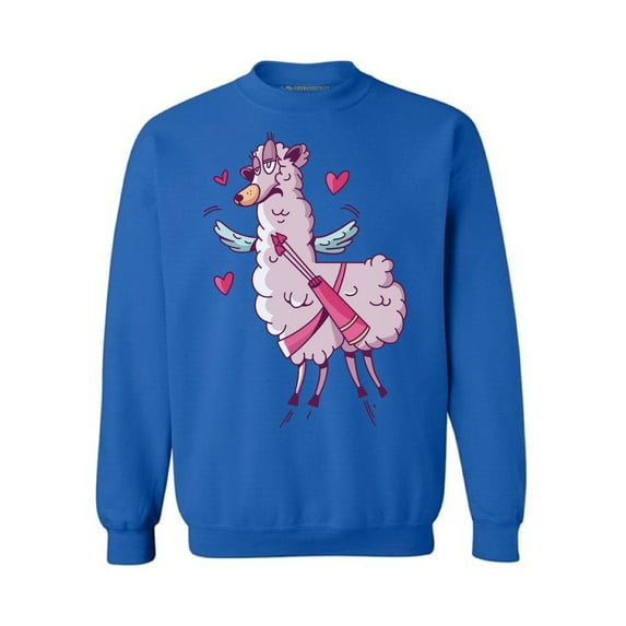 Awkward Styles Valentine's Day Crewneck Top Pink Lama Sweatshirts Valentines Sweater