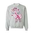 thumbnail image 1 of Awkward Styles Valentine's Day Crewneck Top Pink Lama Sweatshirts Valentines Sweater, 1 of 5